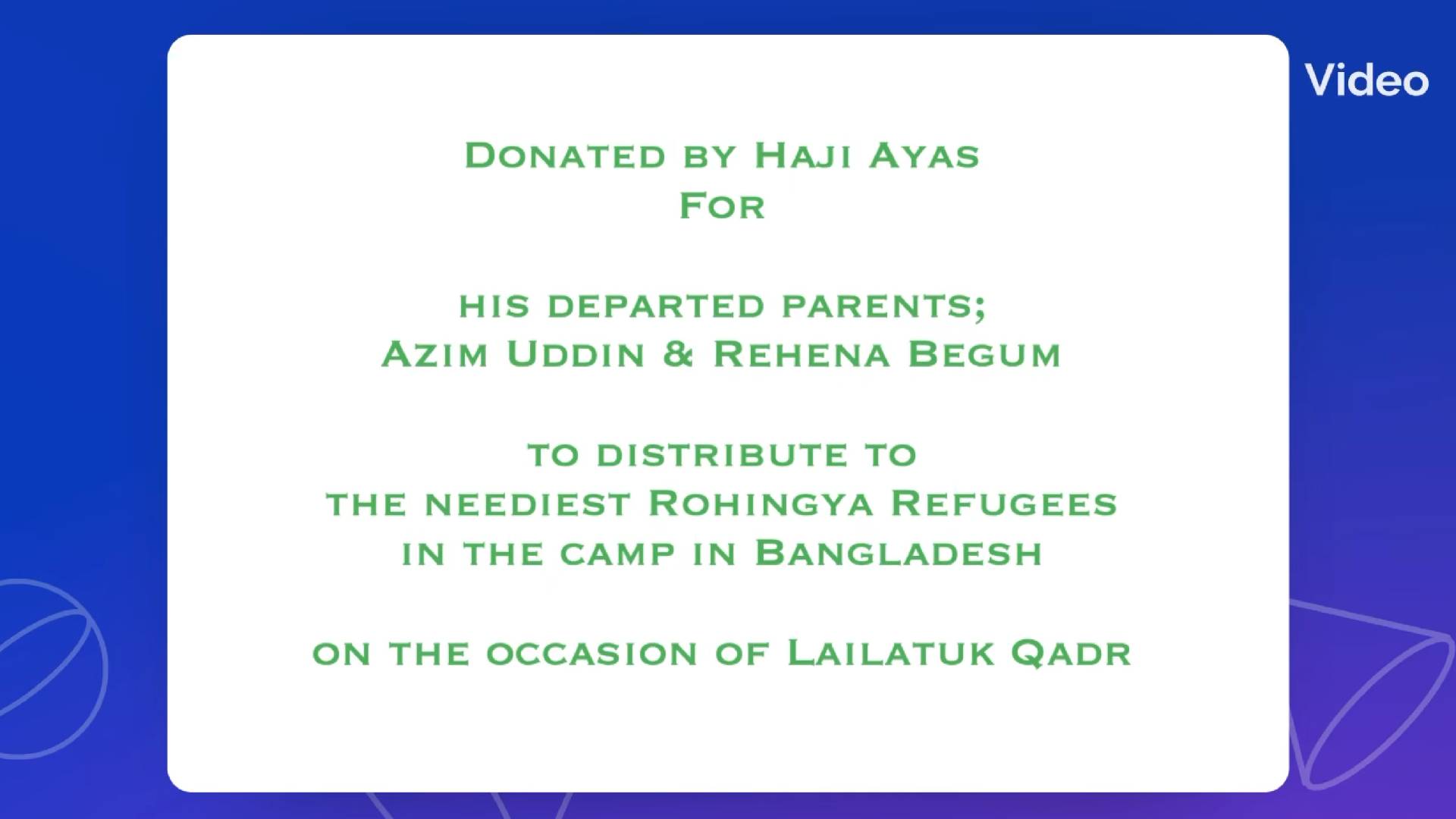 Meat curry distribution Rohingya