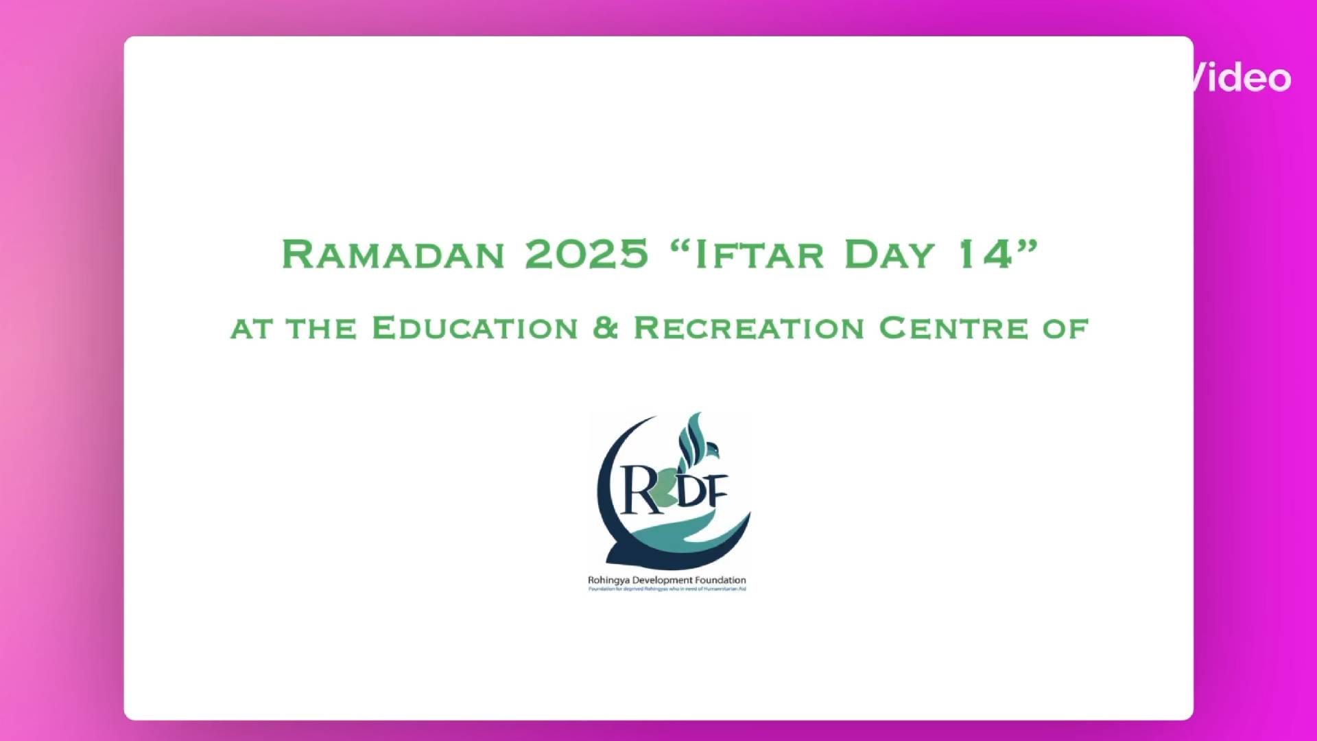 Ramadan 2025 Iftar Day 14 Rohingya
